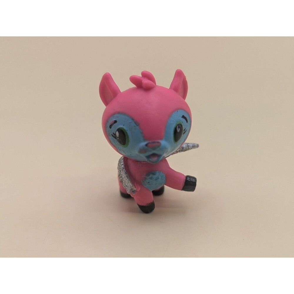 Hatchimals CollEGGtibles Pink and Blue Silver Sparkle Wings Deer Figure 1"